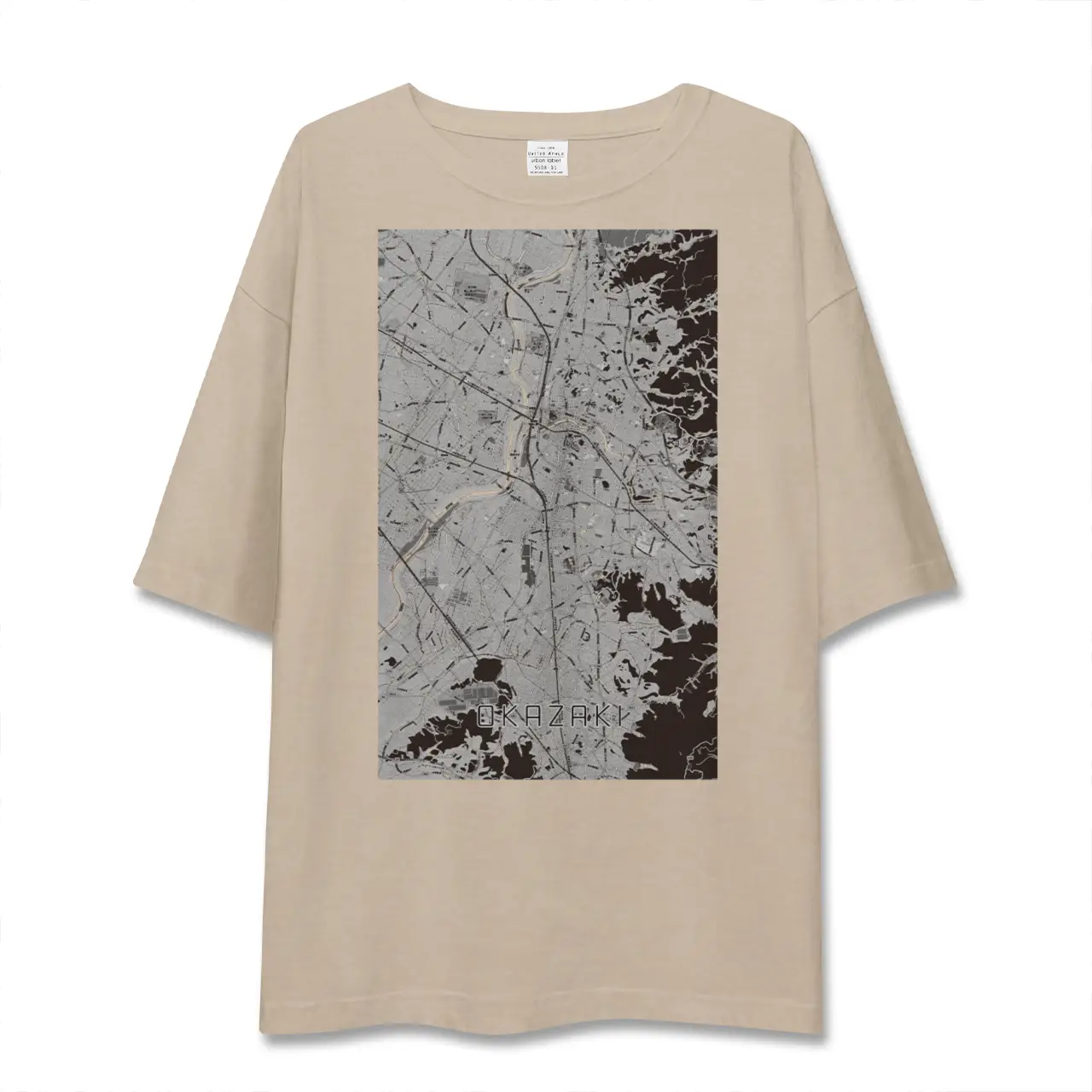 【岡崎(愛知県)】地図柄ビッグシルエットTシャツ