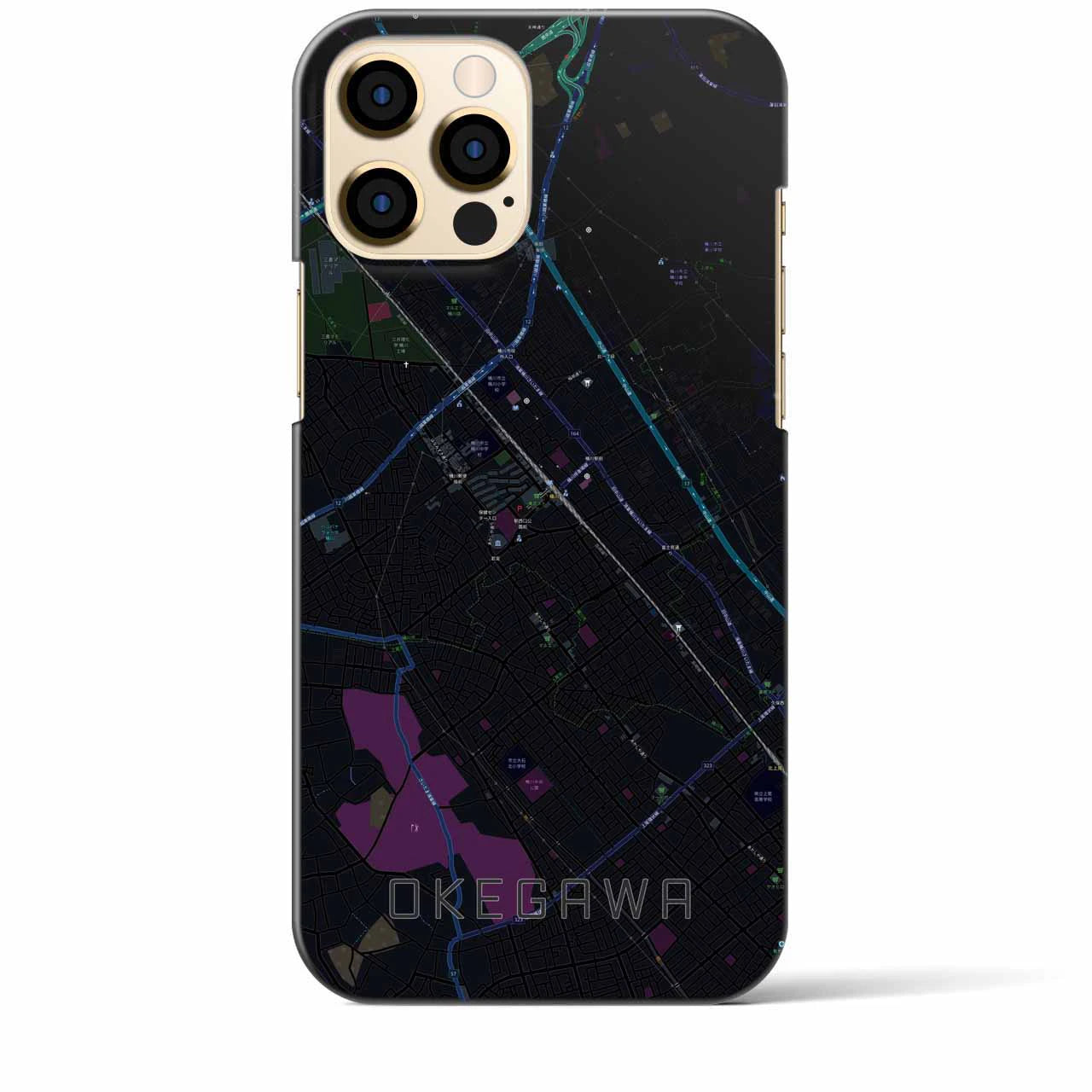 【桶川(埼玉県)】地図柄iPhoneケース(バックカバータイプ)
