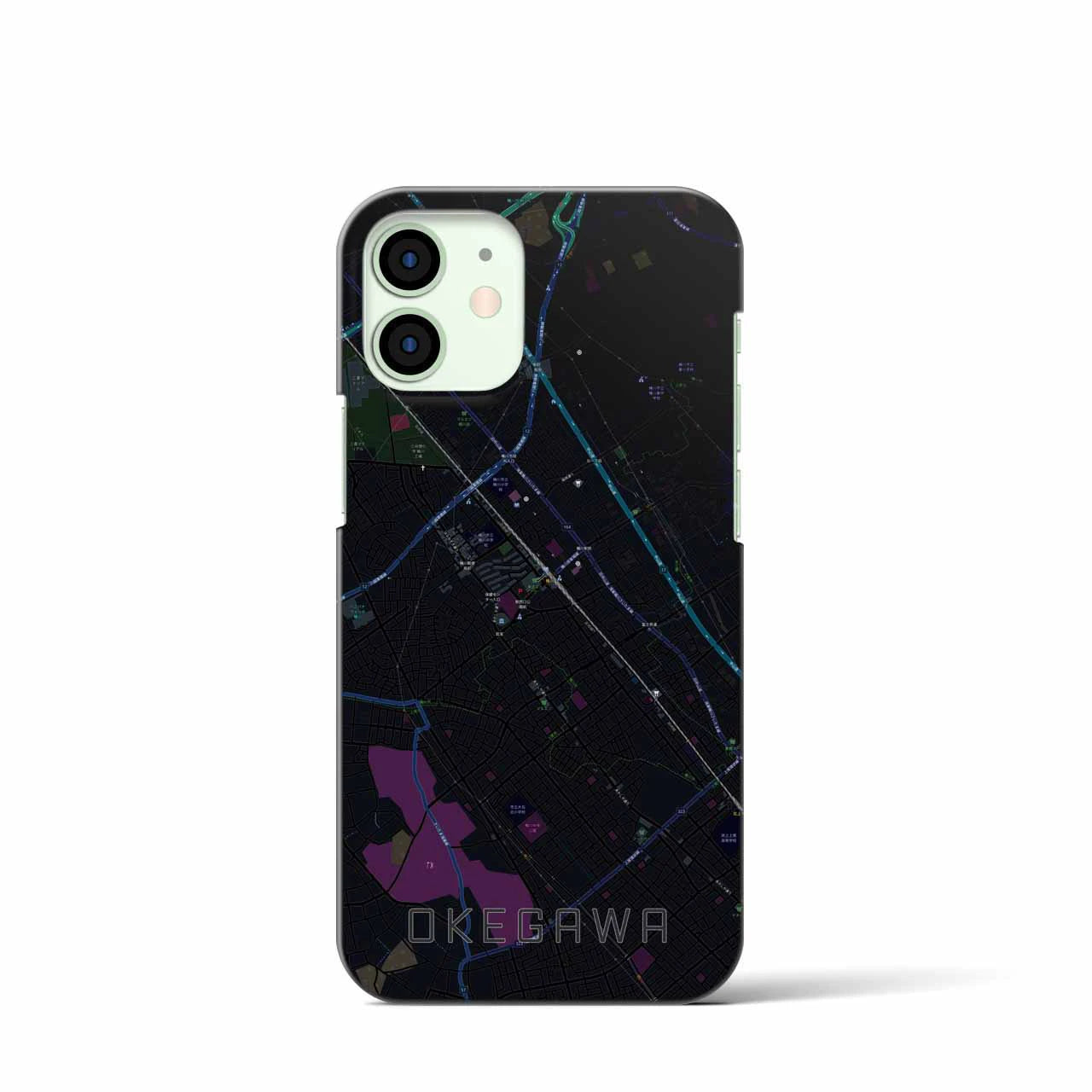 【桶川(埼玉県)】地図柄iPhoneケース(バックカバータイプ)