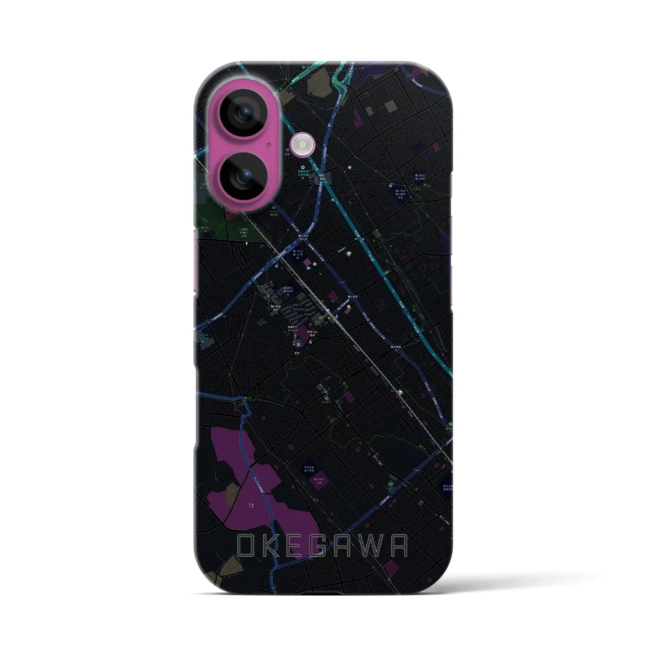 【桶川(埼玉県)】地図柄iPhoneケース(バックカバータイプ)