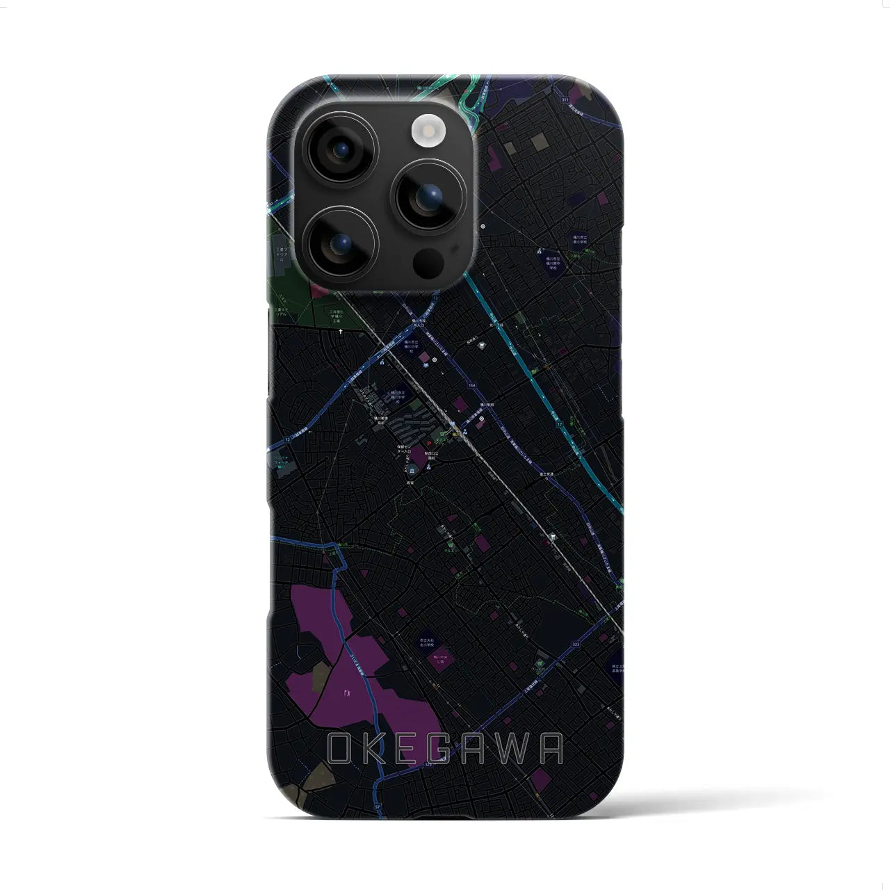 【桶川(埼玉県)】地図柄iPhoneケース(バックカバータイプ)