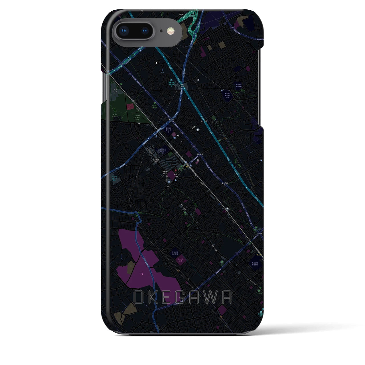 【桶川(埼玉県)】地図柄iPhoneケース(バックカバータイプ)