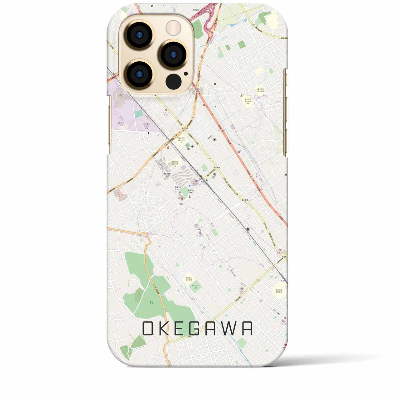 【桶川(埼玉県)】地図柄iPhoneケース(バックカバータイプ)