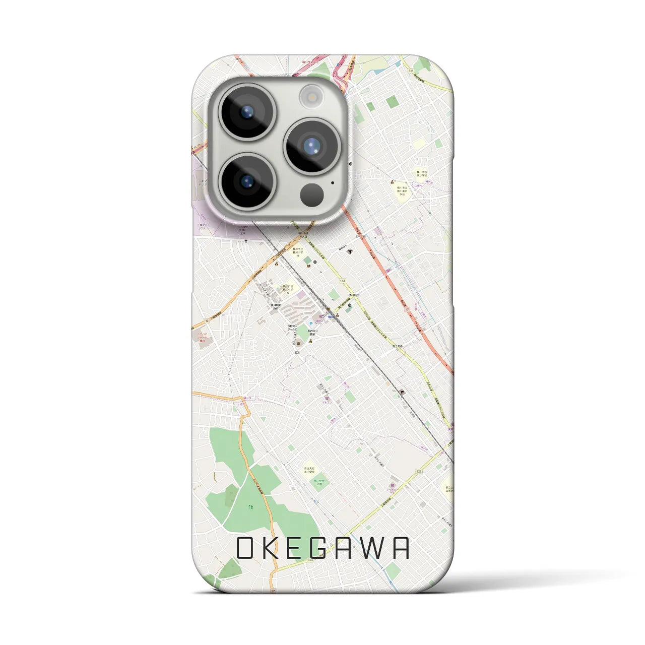 【桶川(埼玉県)】地図柄iPhoneケース(バックカバータイプ)