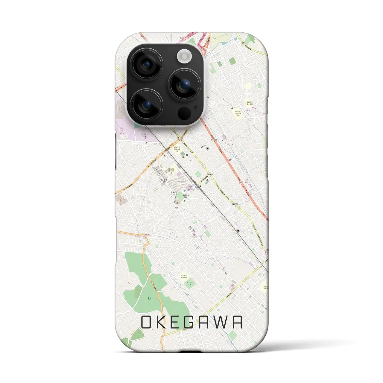 【桶川(埼玉県)】地図柄iPhoneケース(バックカバータイプ)