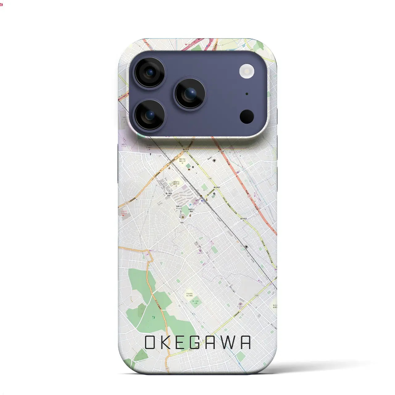 【桶川(埼玉県)】地図柄iPhoneケース(バックカバータイプ)