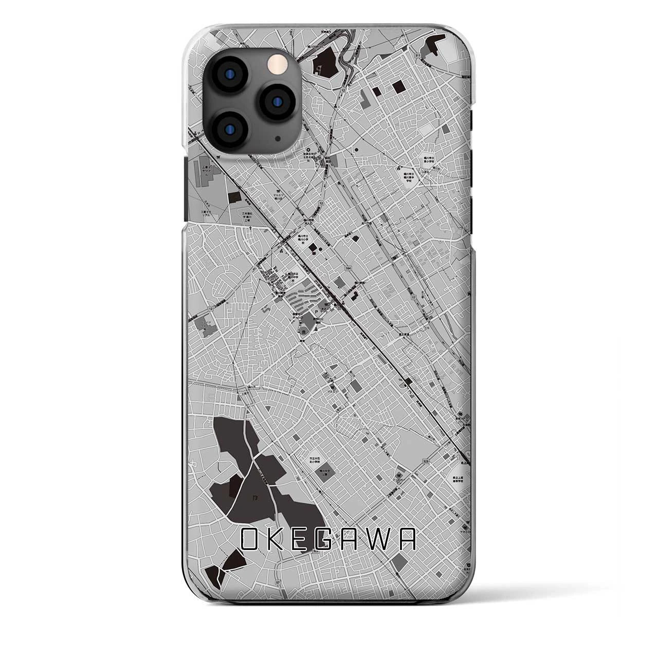 【桶川(埼玉県)】地図柄iPhoneケース(クリアタイプ)