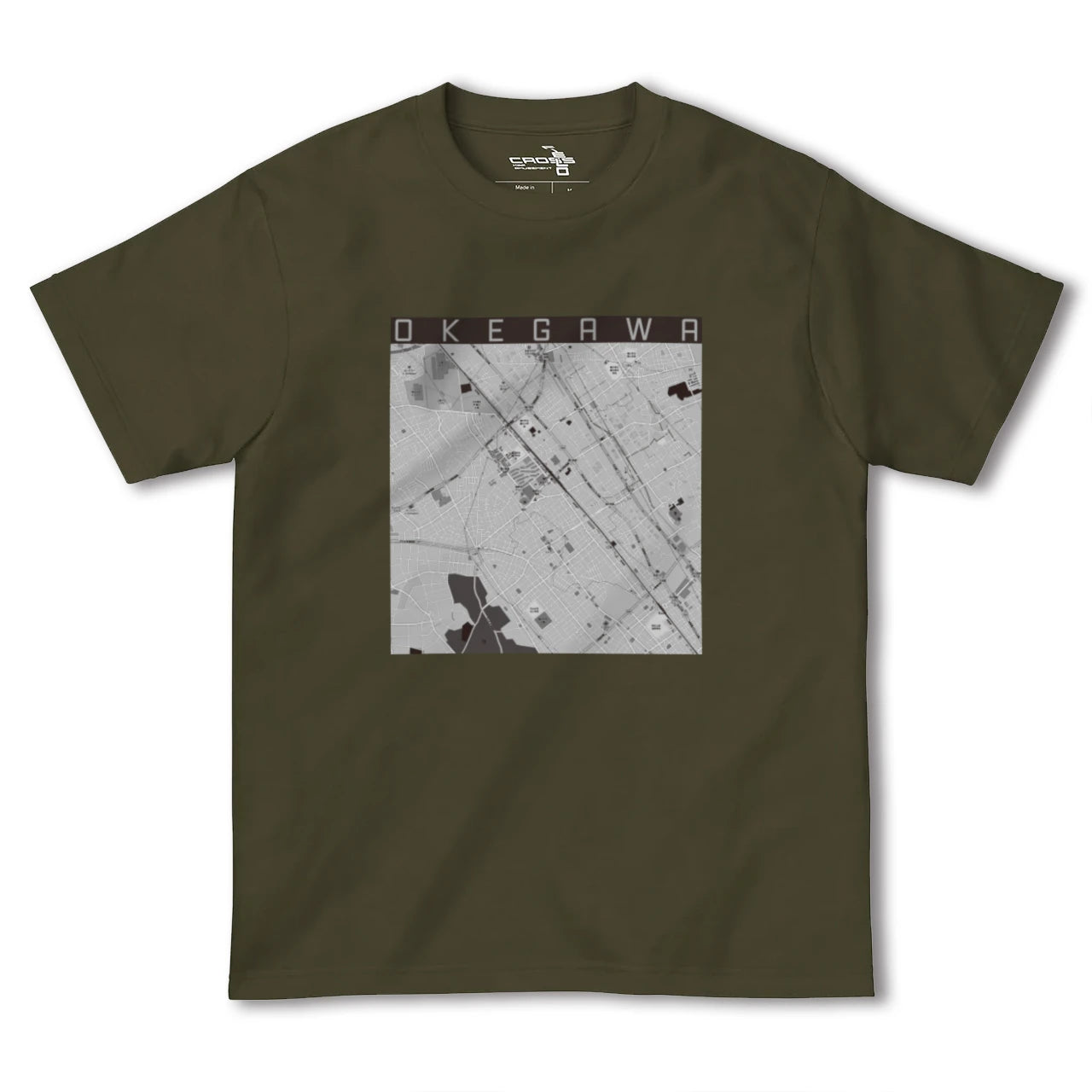 【桶川(埼玉県)】地図柄ヘビーウェイトTシャツ
