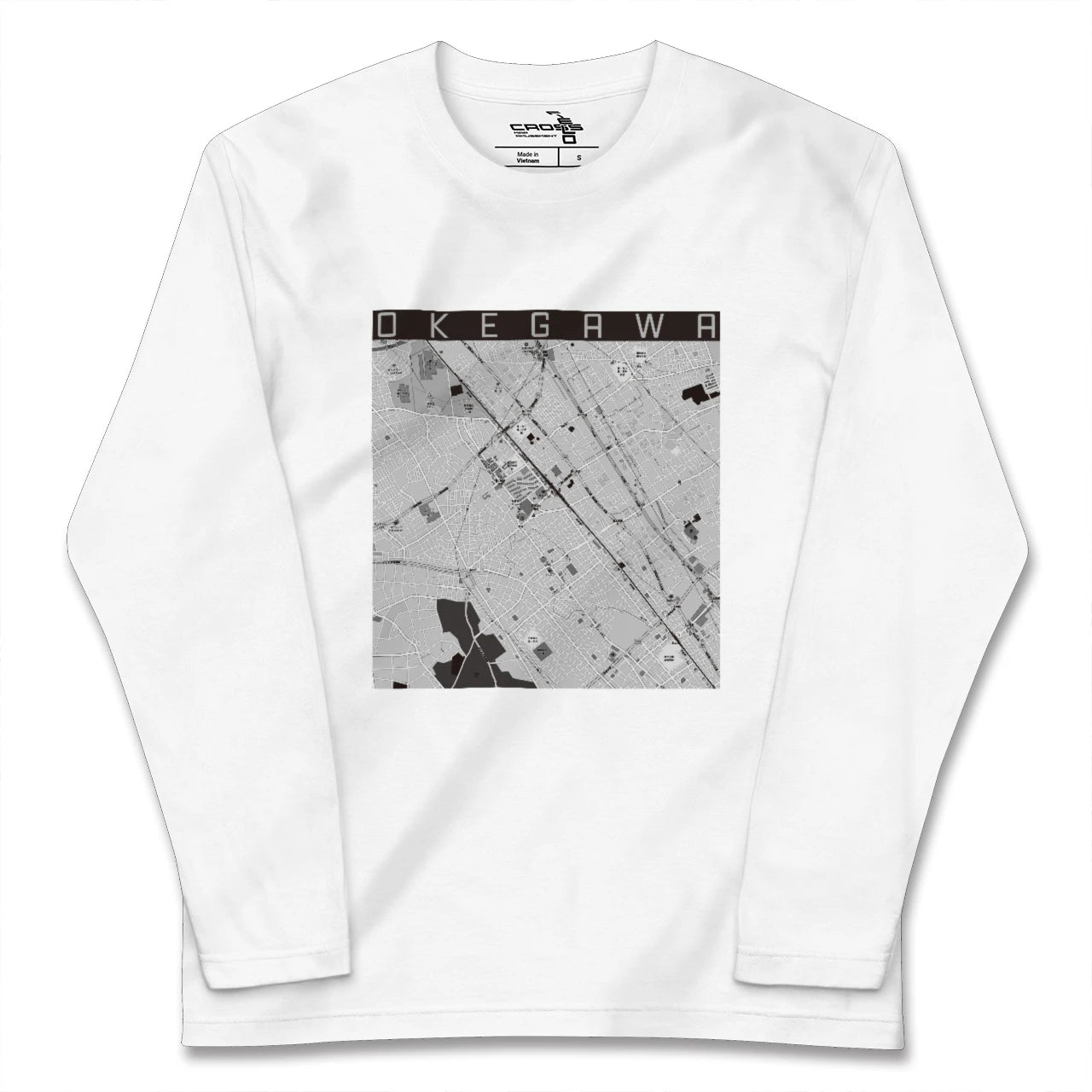 【桶川(埼玉県)】地図柄ロングスリーブTシャツ