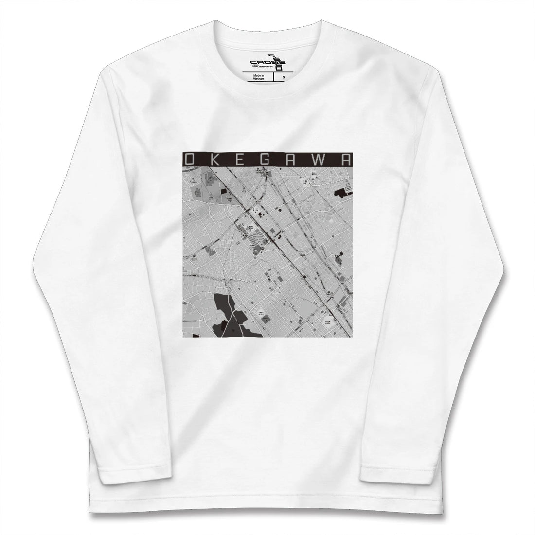 【桶川(埼玉県)】地図柄ロングスリーブTシャツ
