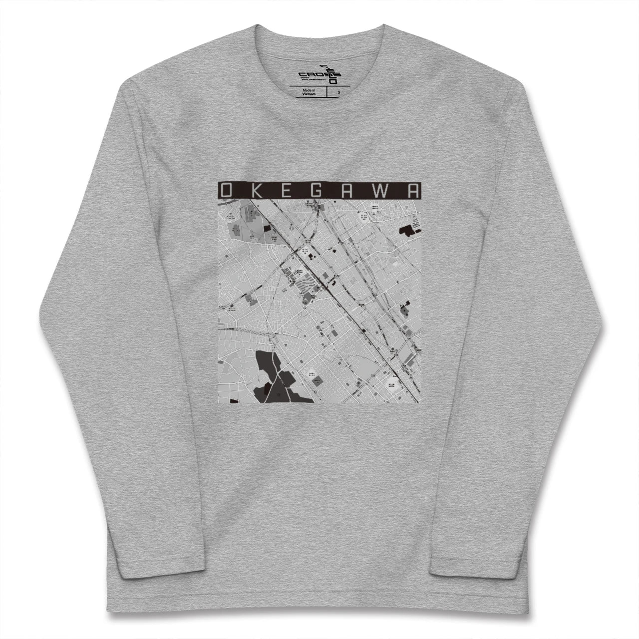 【桶川(埼玉県)】地図柄ロングスリーブTシャツ