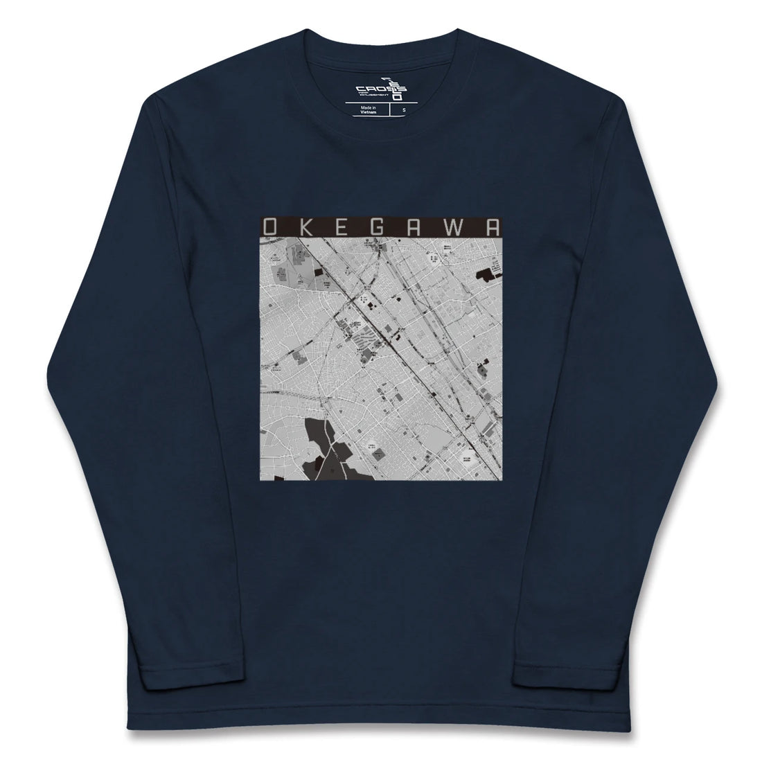 【桶川(埼玉県)】地図柄ロングスリーブTシャツ