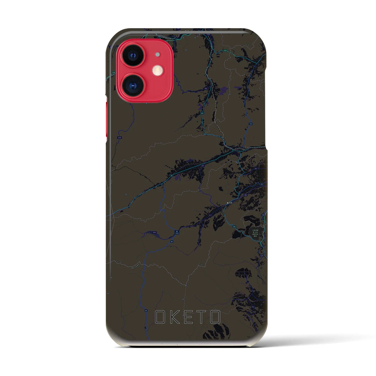 【置戸(北海道)】地図柄iPhoneケース(バックカバータイプ)