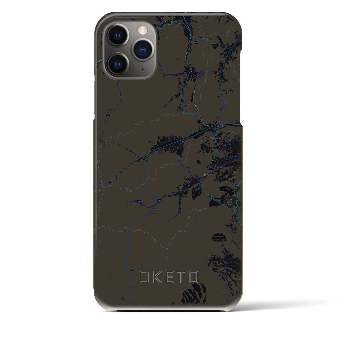 【置戸(北海道)】地図柄iPhoneケース(バックカバータイプ)