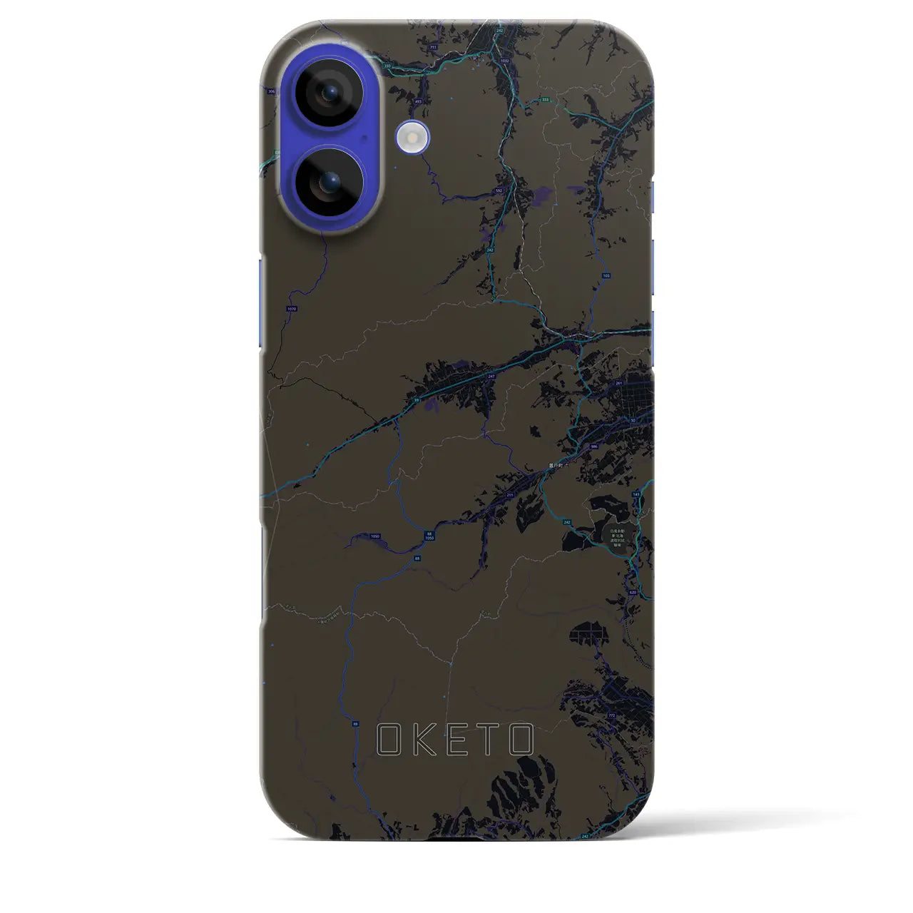 【置戸(北海道)】地図柄iPhoneケース(バックカバータイプ)