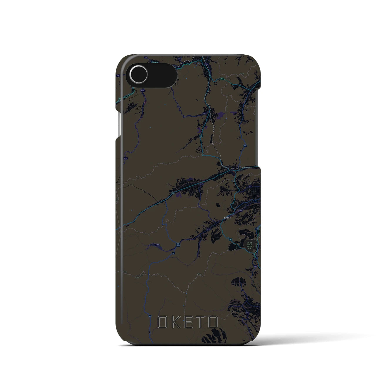 【置戸(北海道)】地図柄iPhoneケース(バックカバータイプ)