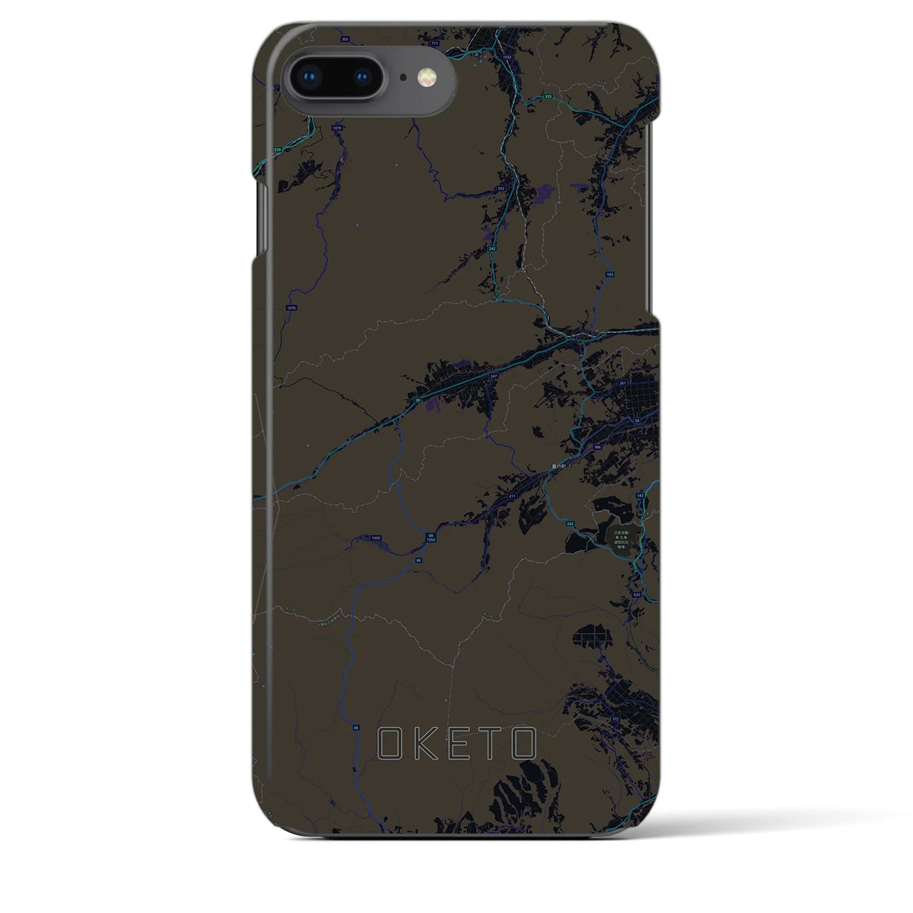 【置戸(北海道)】地図柄iPhoneケース(バックカバータイプ)