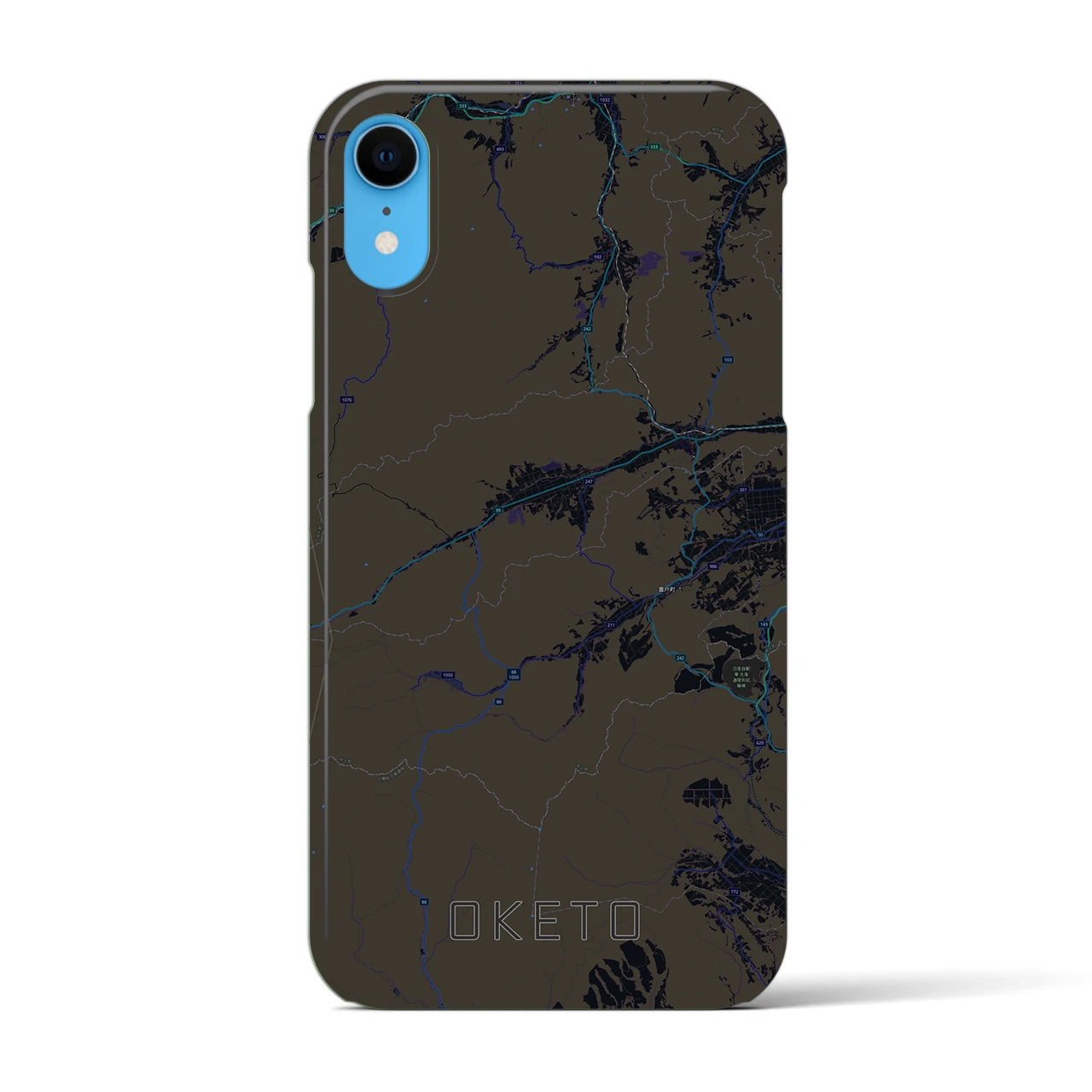 【置戸(北海道)】地図柄iPhoneケース(バックカバータイプ)