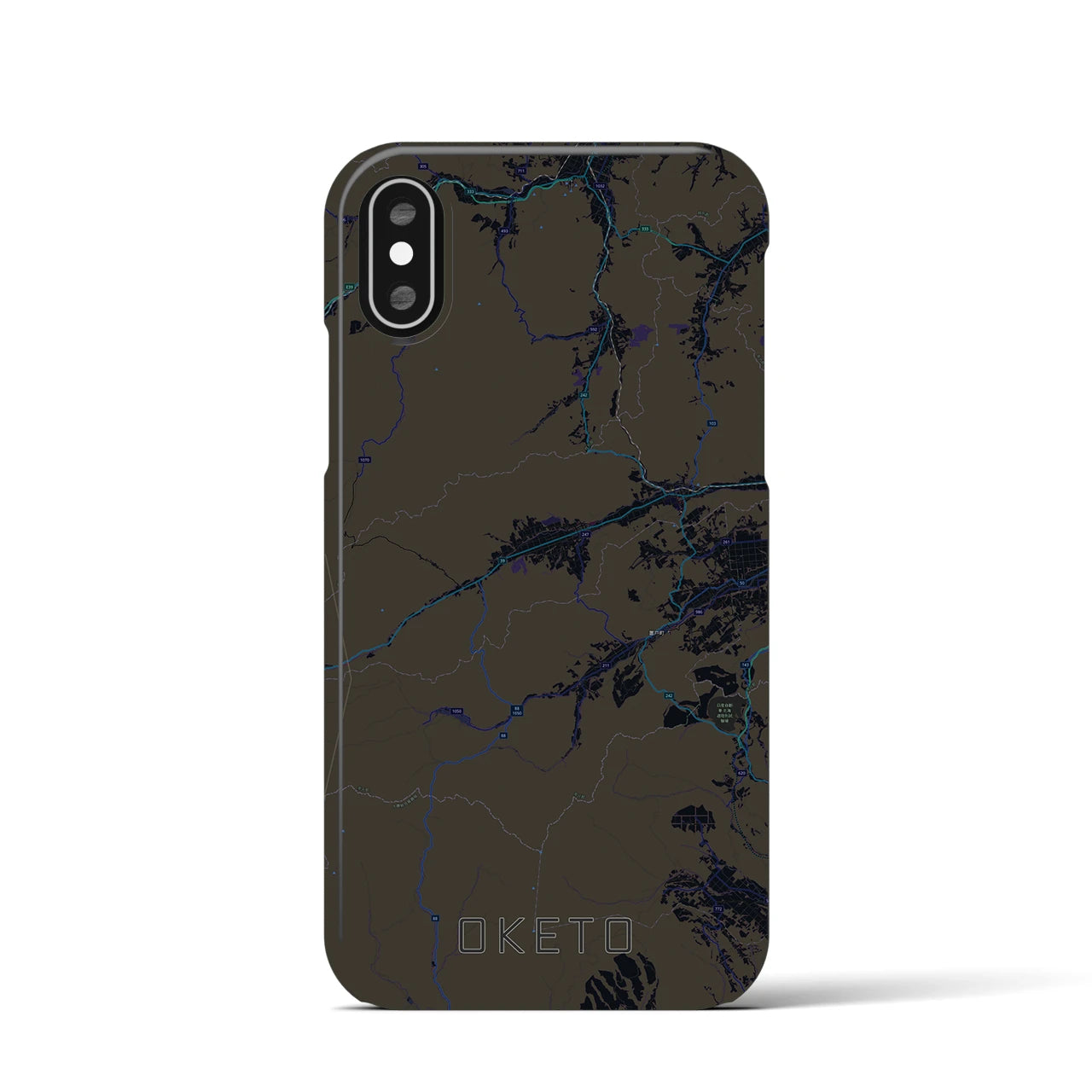 【置戸(北海道)】地図柄iPhoneケース(バックカバータイプ)