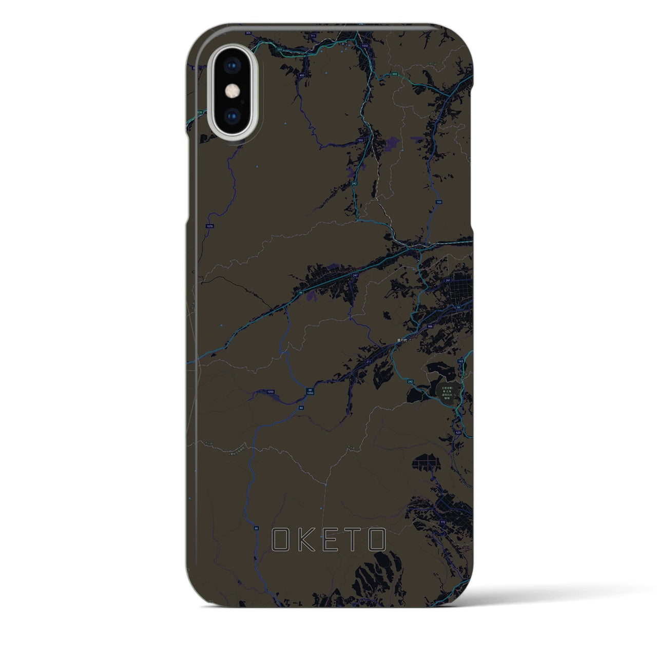 【置戸(北海道)】地図柄iPhoneケース(バックカバータイプ)