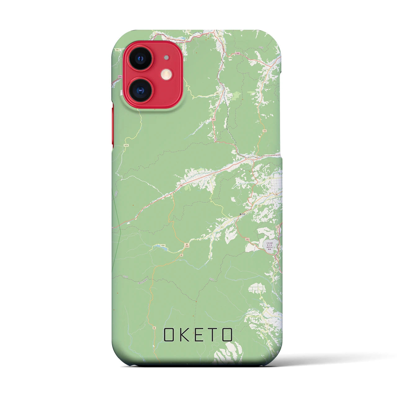 【置戸(北海道)】地図柄iPhoneケース(バックカバータイプ)