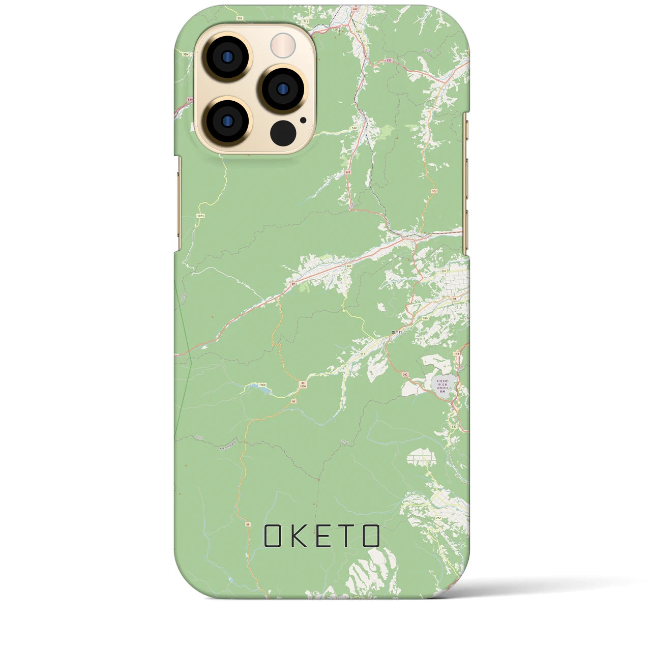 【置戸(北海道)】地図柄iPhoneケース(バックカバータイプ)