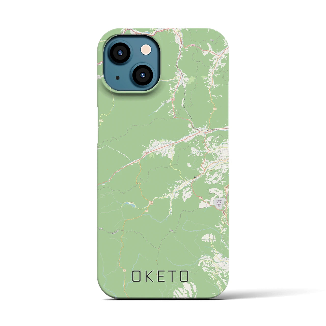 【置戸(北海道)】地図柄iPhoneケース(バックカバータイプ)