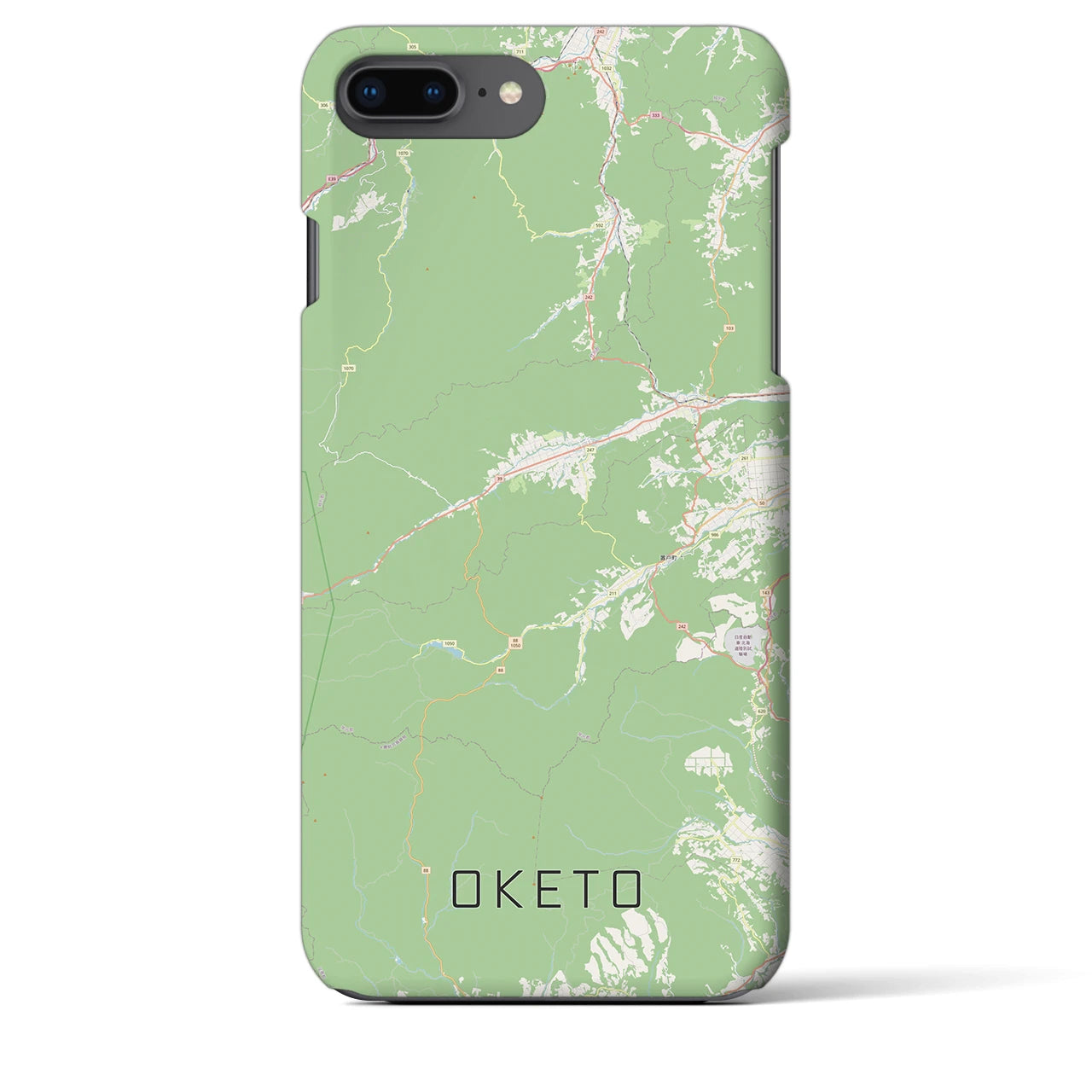 【置戸(北海道)】地図柄iPhoneケース(バックカバータイプ)
