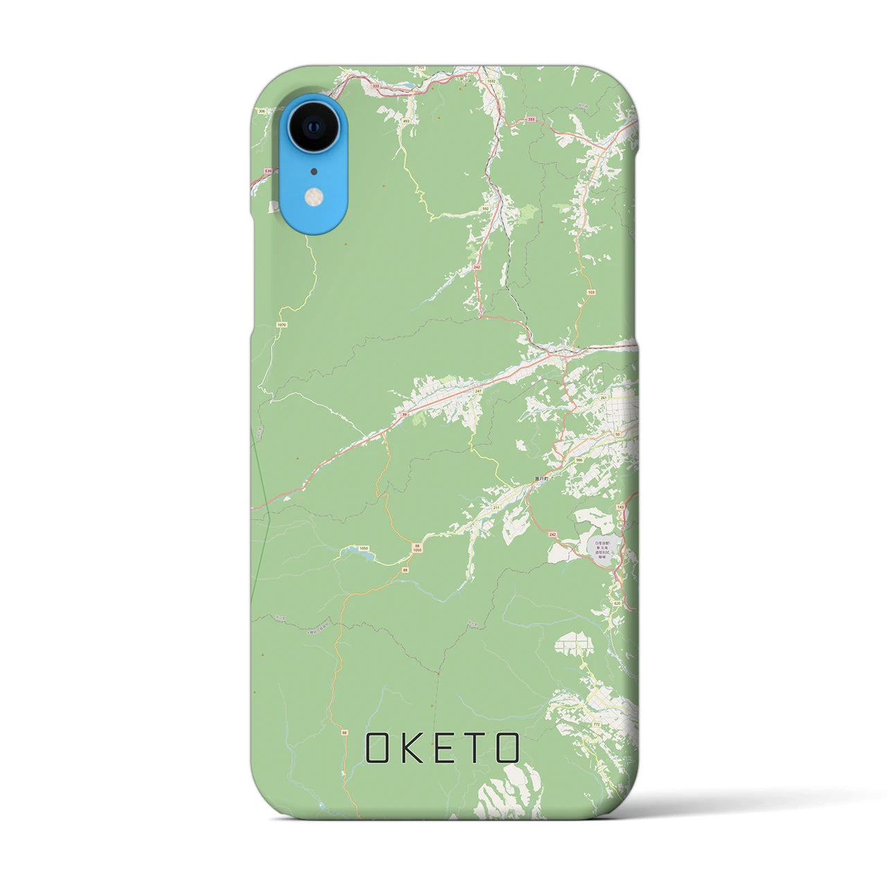 【置戸(北海道)】地図柄iPhoneケース(バックカバータイプ)