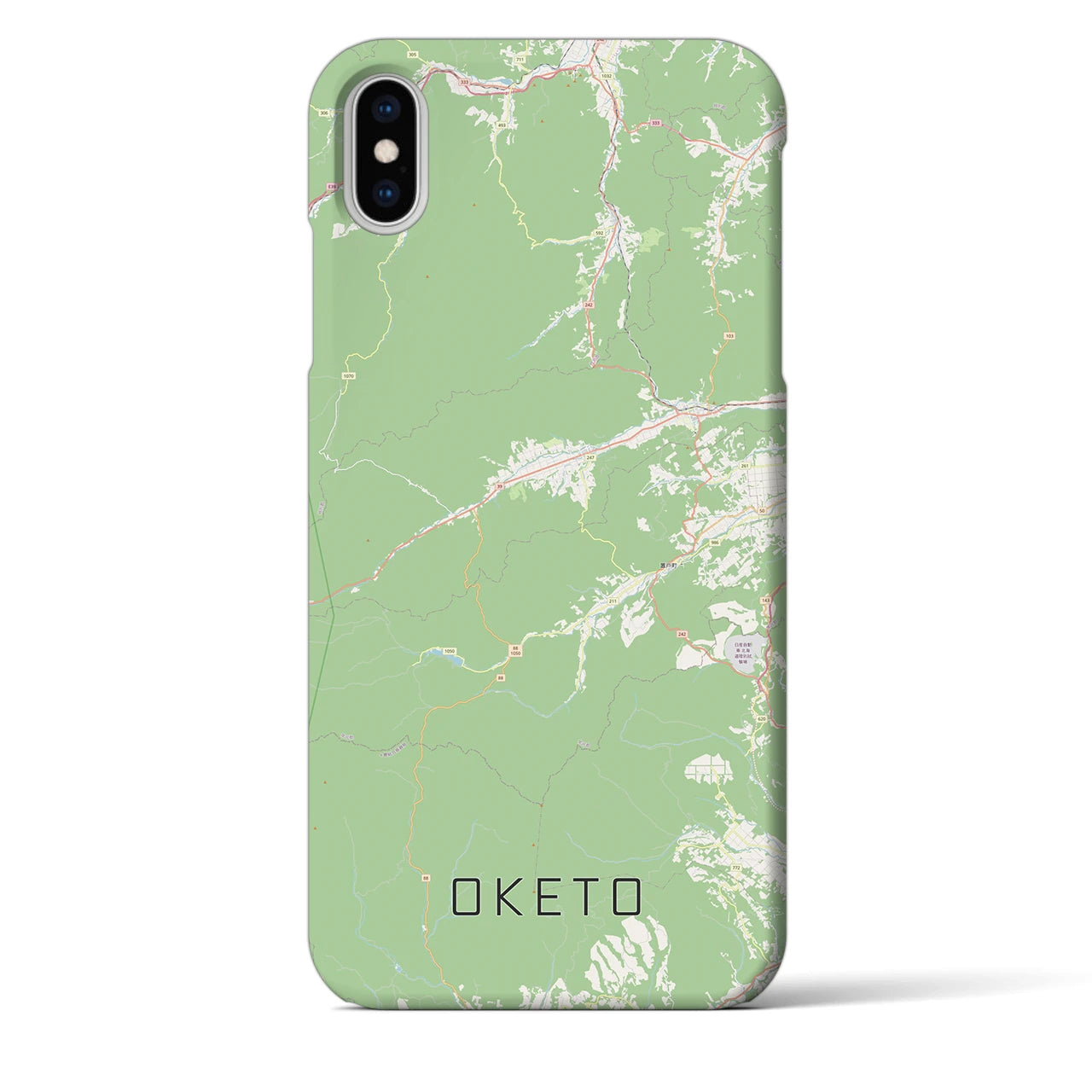 【置戸(北海道)】地図柄iPhoneケース(バックカバータイプ)