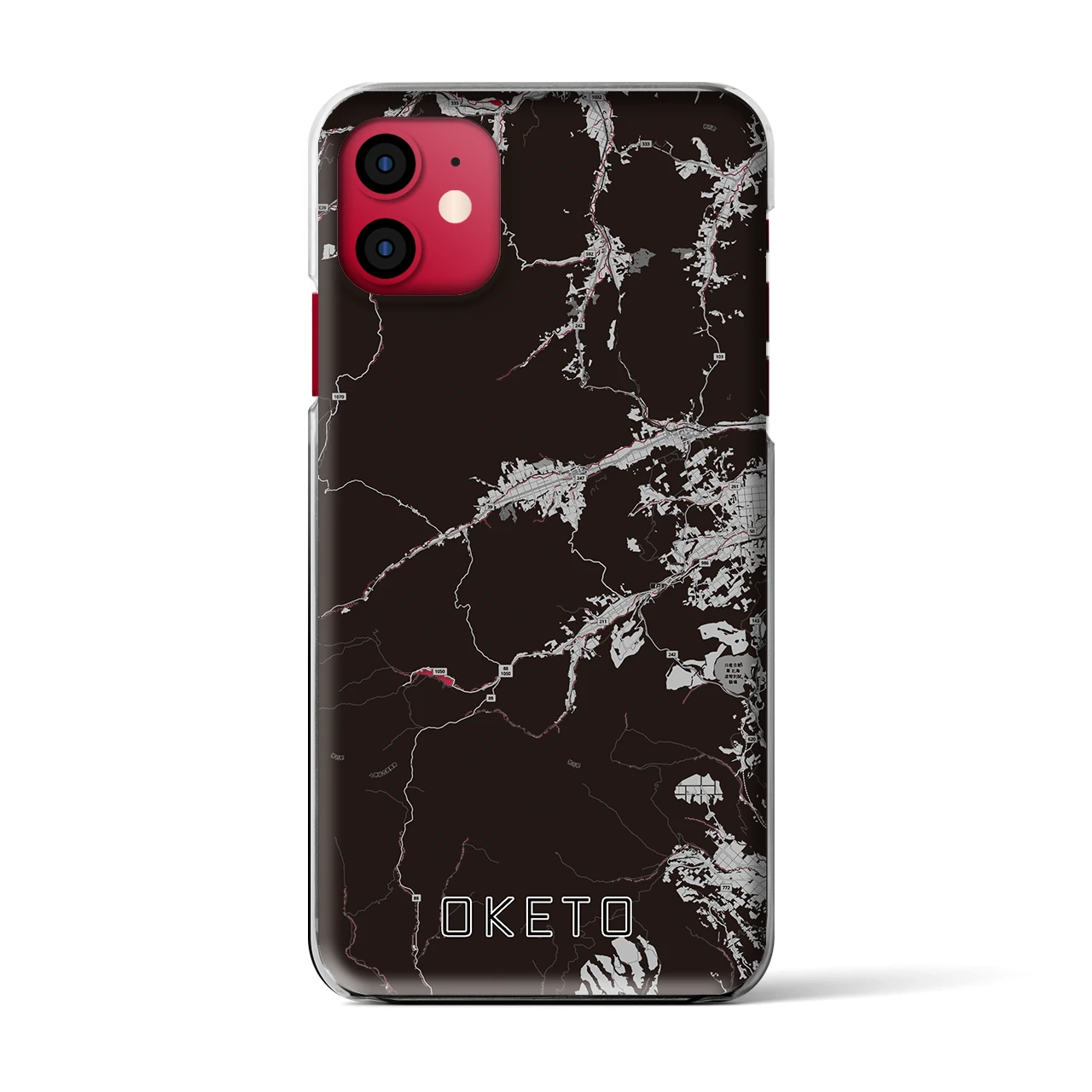 【置戸(北海道)】地図柄iPhoneケース(クリアタイプ)