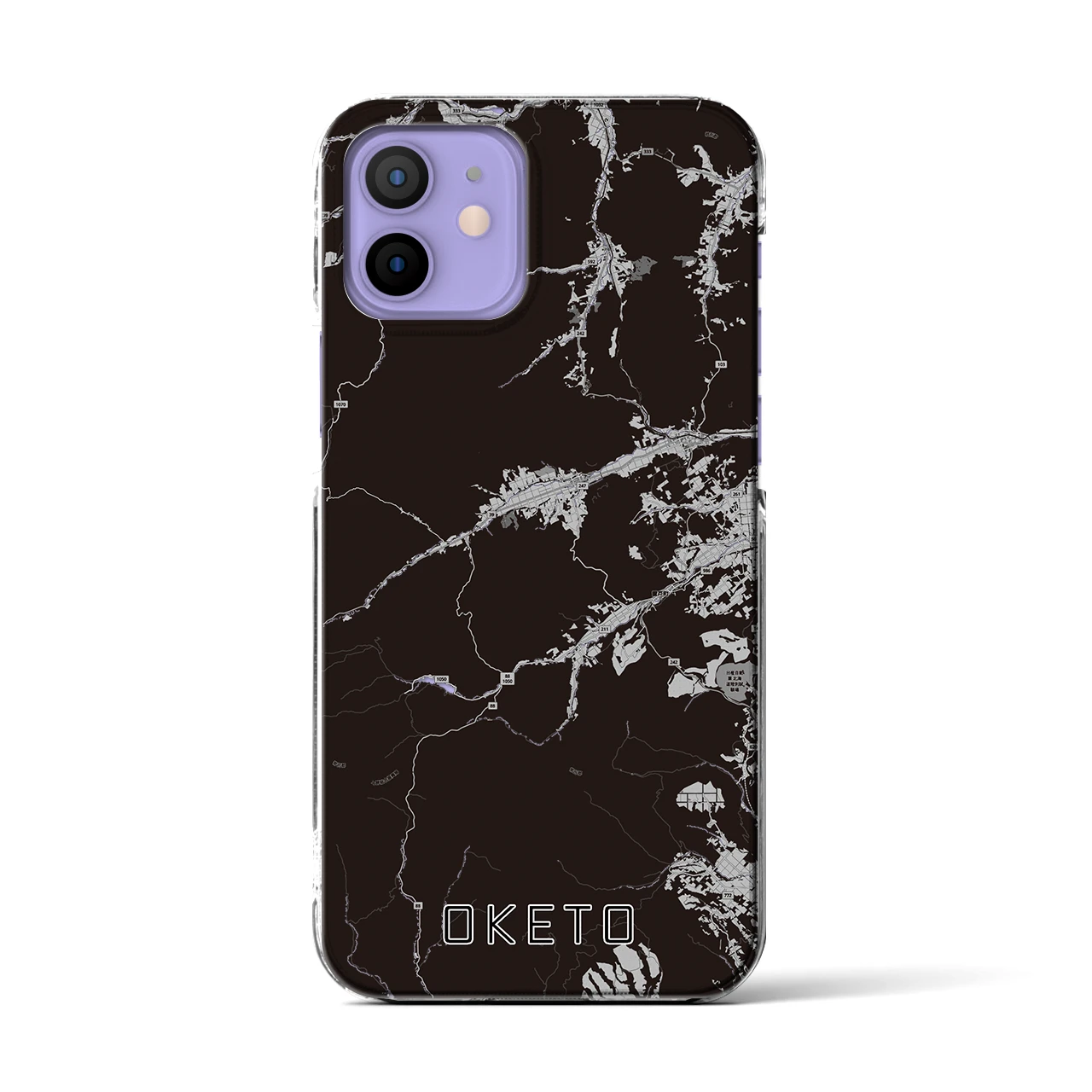 【置戸(北海道)】地図柄iPhoneケース(クリアタイプ)