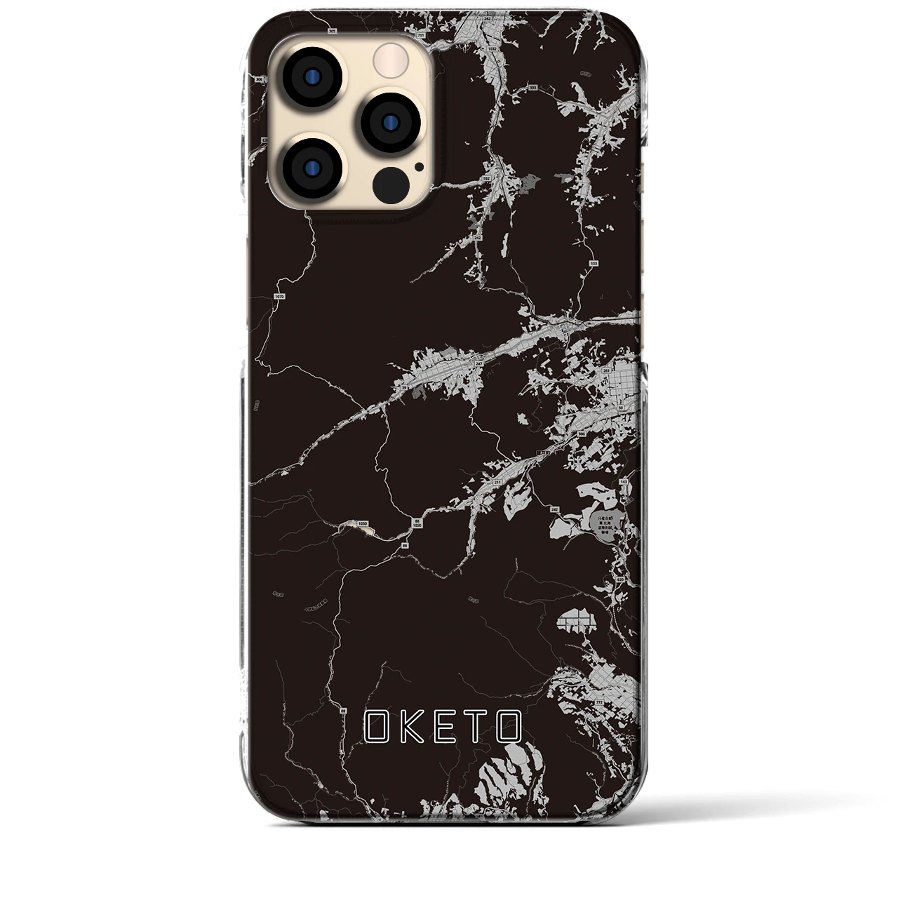 【置戸(北海道)】地図柄iPhoneケース(クリアタイプ)