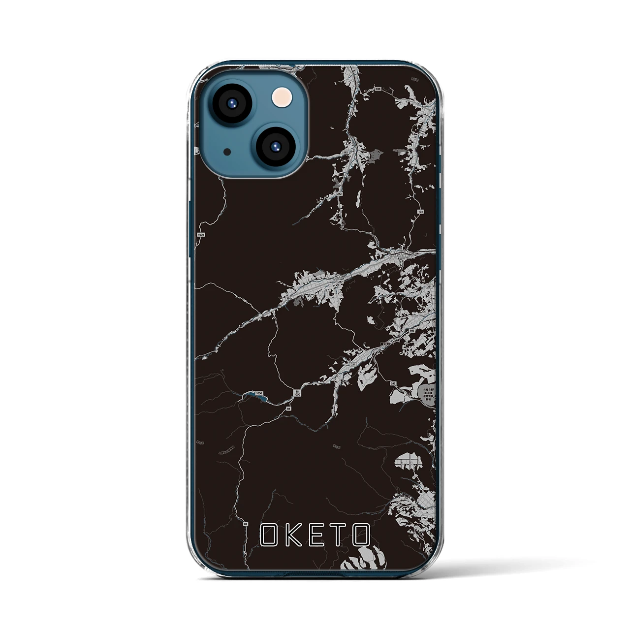 【置戸(北海道)】地図柄iPhoneケース(クリアタイプ)