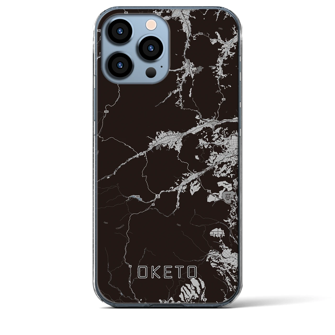 【置戸(北海道)】地図柄iPhoneケース(クリアタイプ)