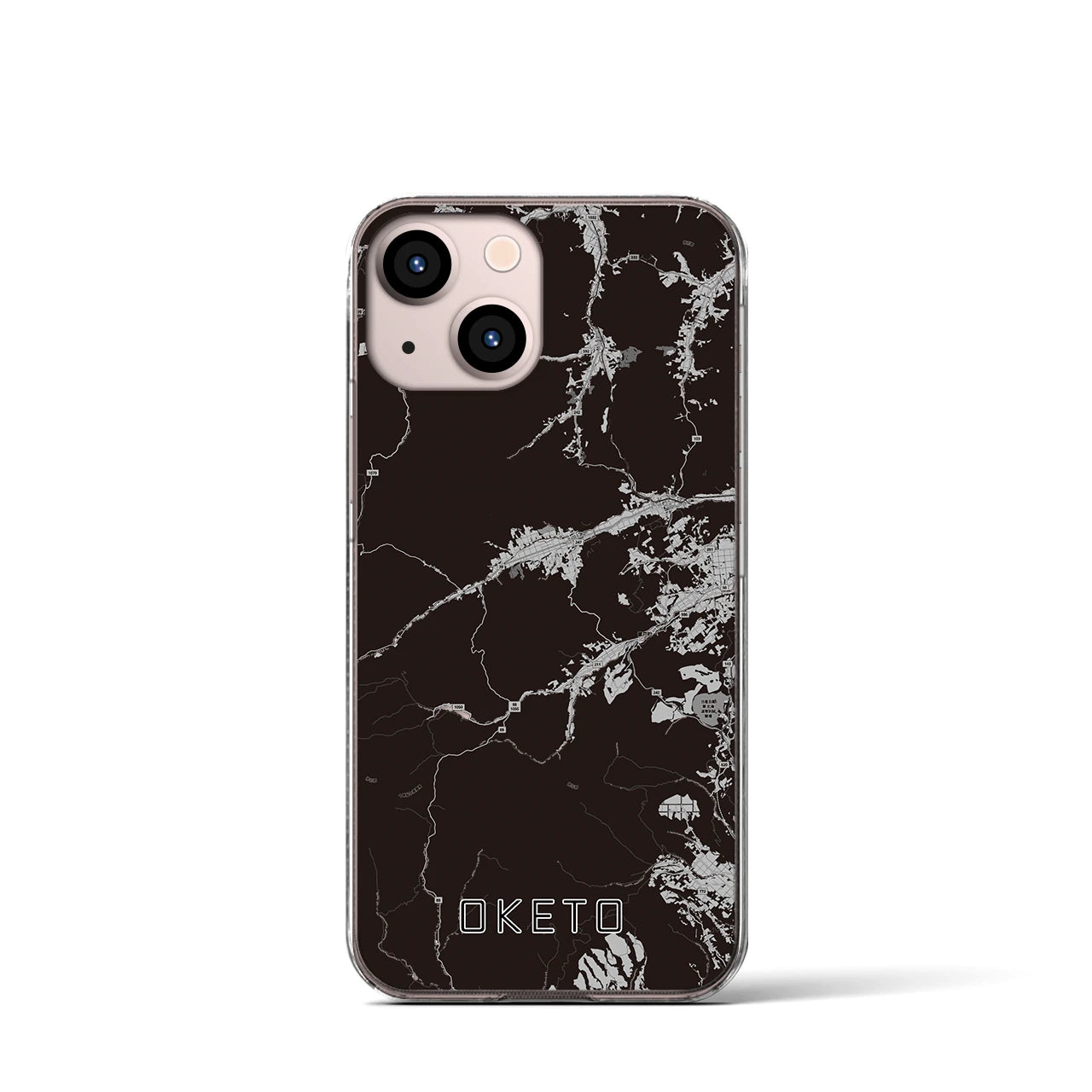 【置戸(北海道)】地図柄iPhoneケース(クリアタイプ)