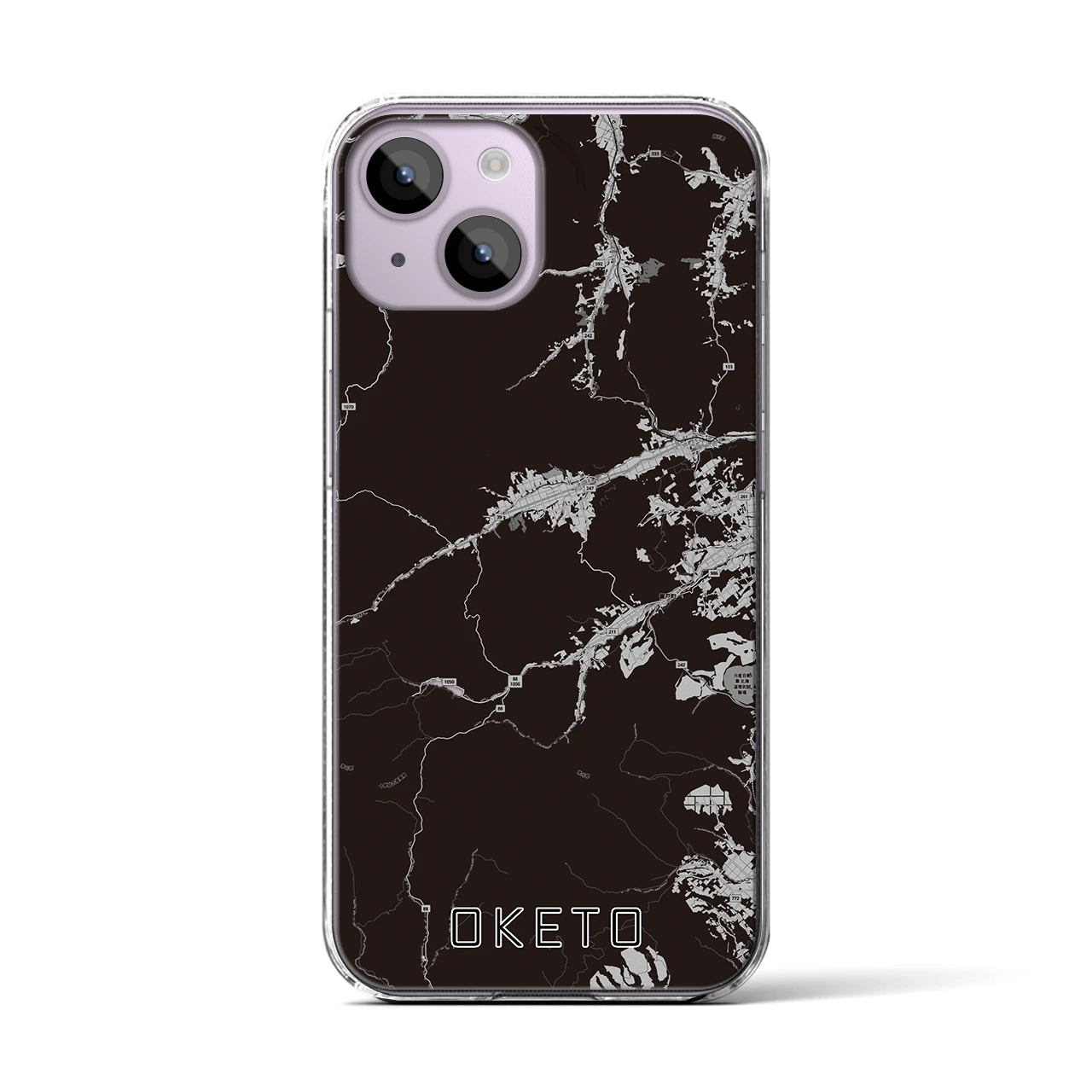 【置戸(北海道)】地図柄iPhoneケース(クリアタイプ)