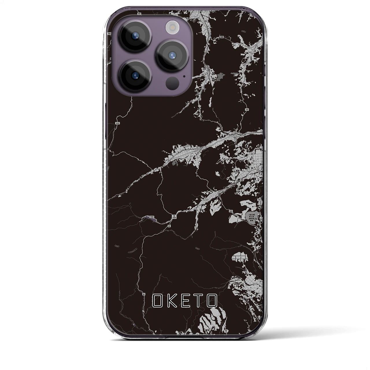 【置戸(北海道)】地図柄iPhoneケース(クリアタイプ)