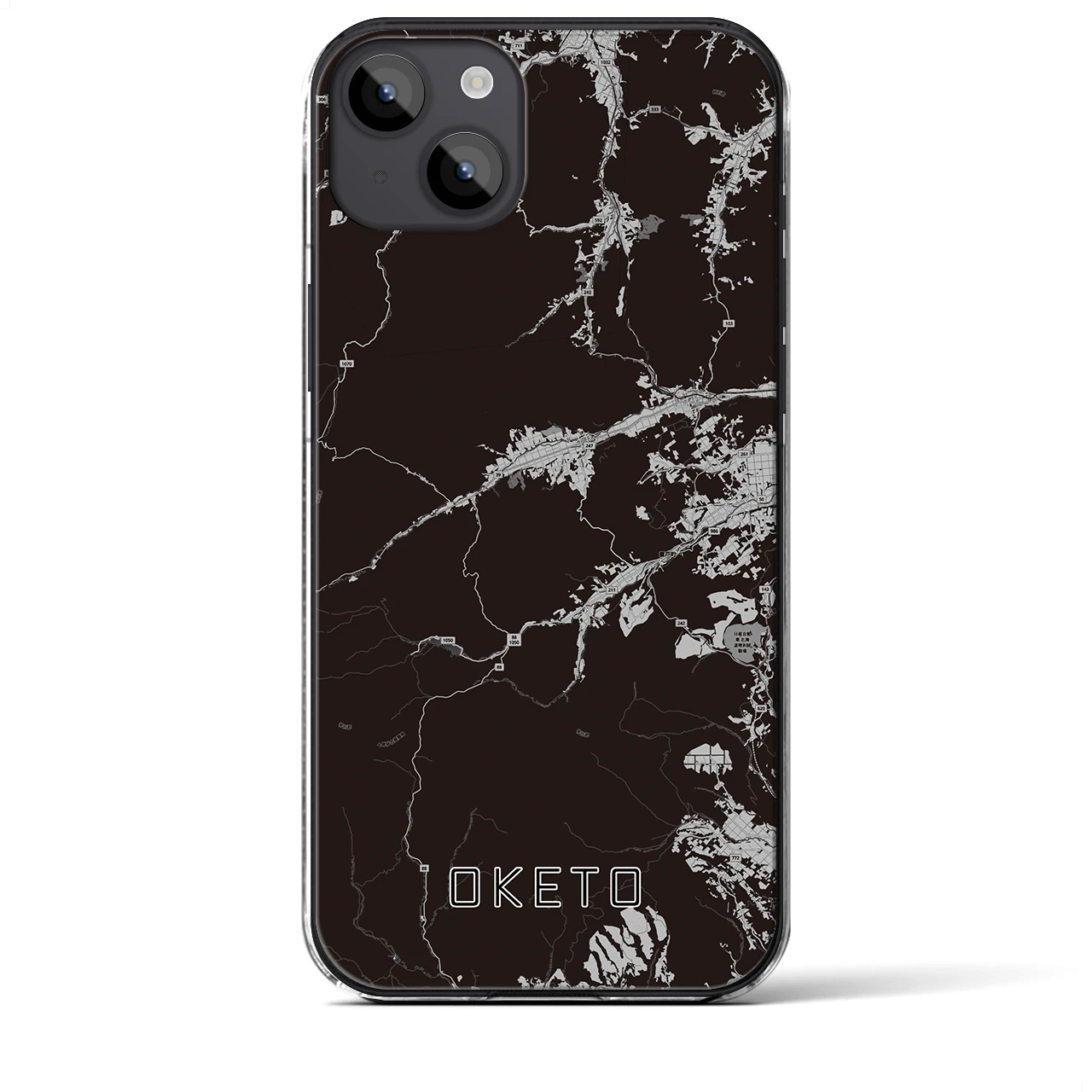 【置戸(北海道)】地図柄iPhoneケース(クリアタイプ)