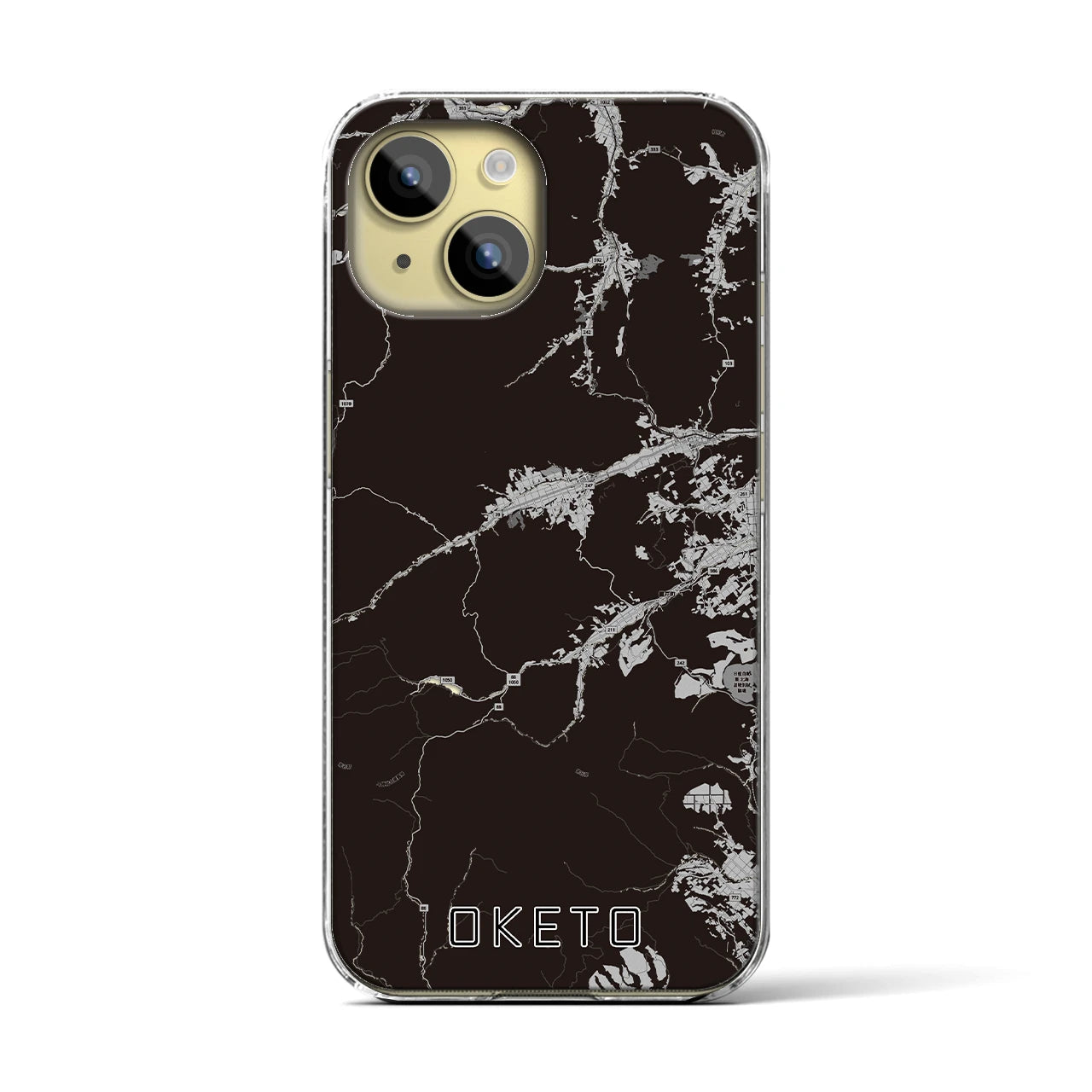 【置戸(北海道)】地図柄iPhoneケース(クリアタイプ)