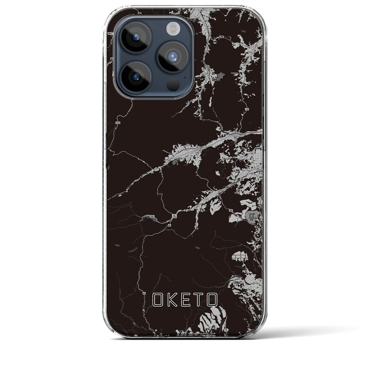 【置戸(北海道)】地図柄iPhoneケース(クリアタイプ)