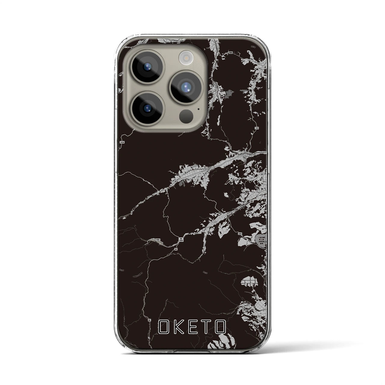 【置戸(北海道)】地図柄iPhoneケース(クリアタイプ)