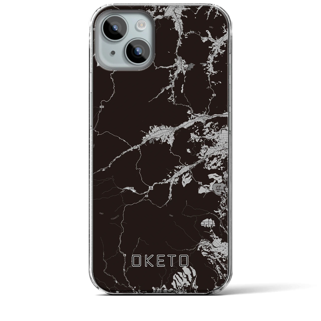 【置戸(北海道)】地図柄iPhoneケース(クリアタイプ)