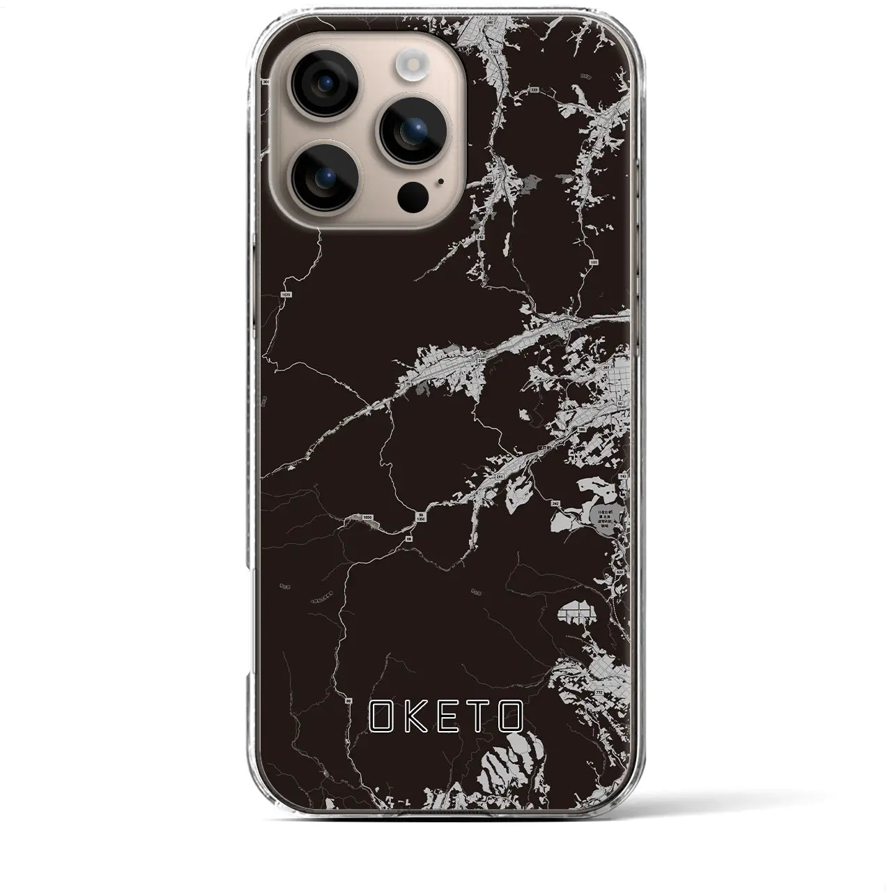 【置戸(北海道)】地図柄iPhoneケース(クリアタイプ)