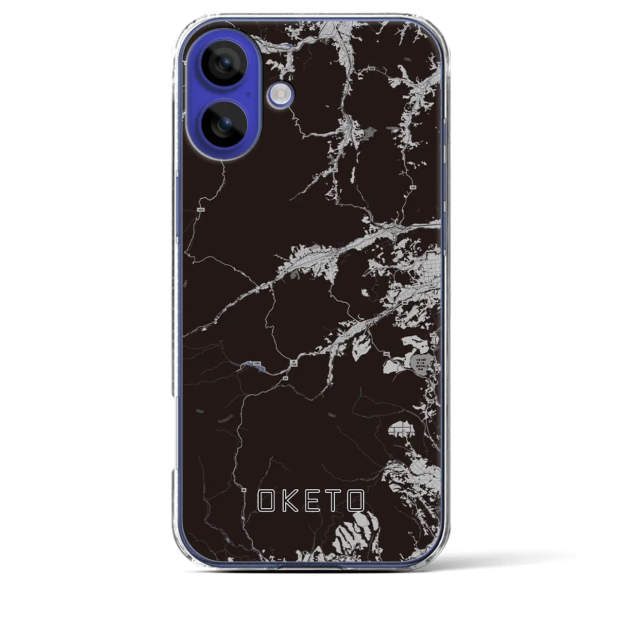 【置戸(北海道)】地図柄iPhoneケース(クリアタイプ)