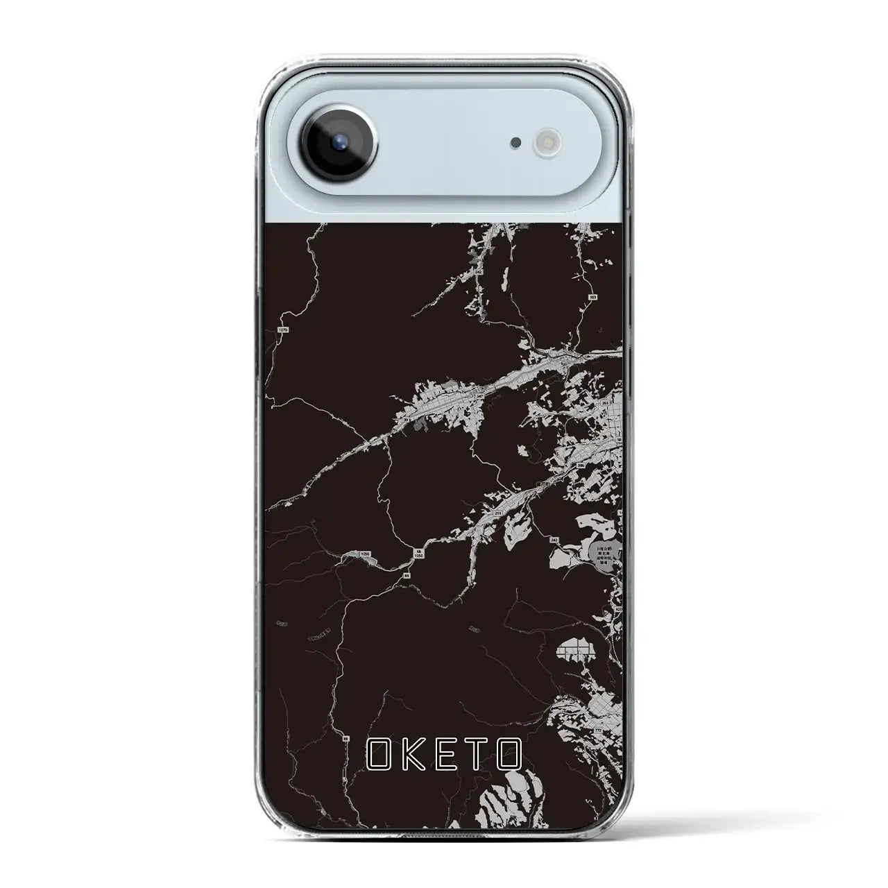 【置戸(北海道)】地図柄iPhoneケース(クリアタイプ)