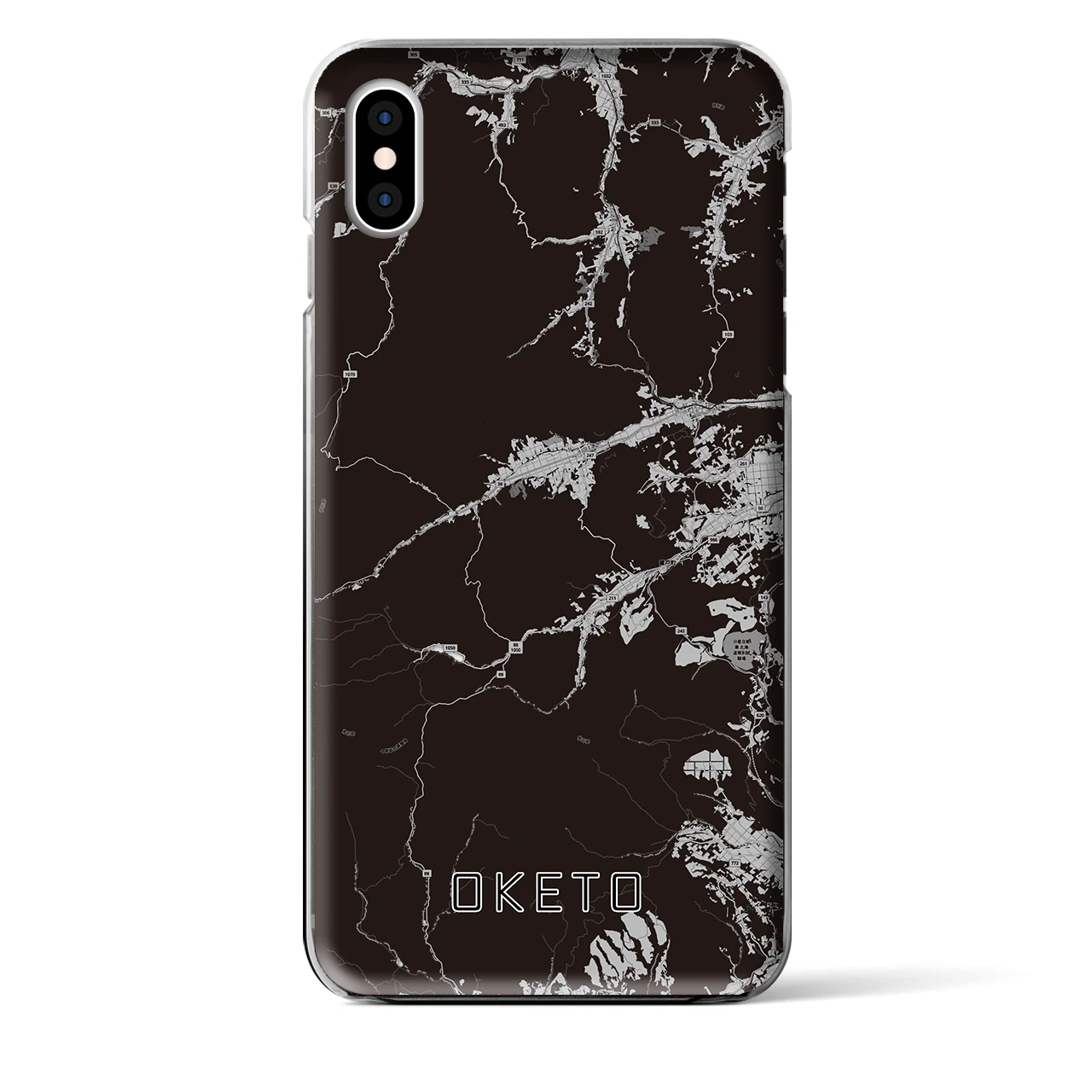 【置戸(北海道)】地図柄iPhoneケース(クリアタイプ)