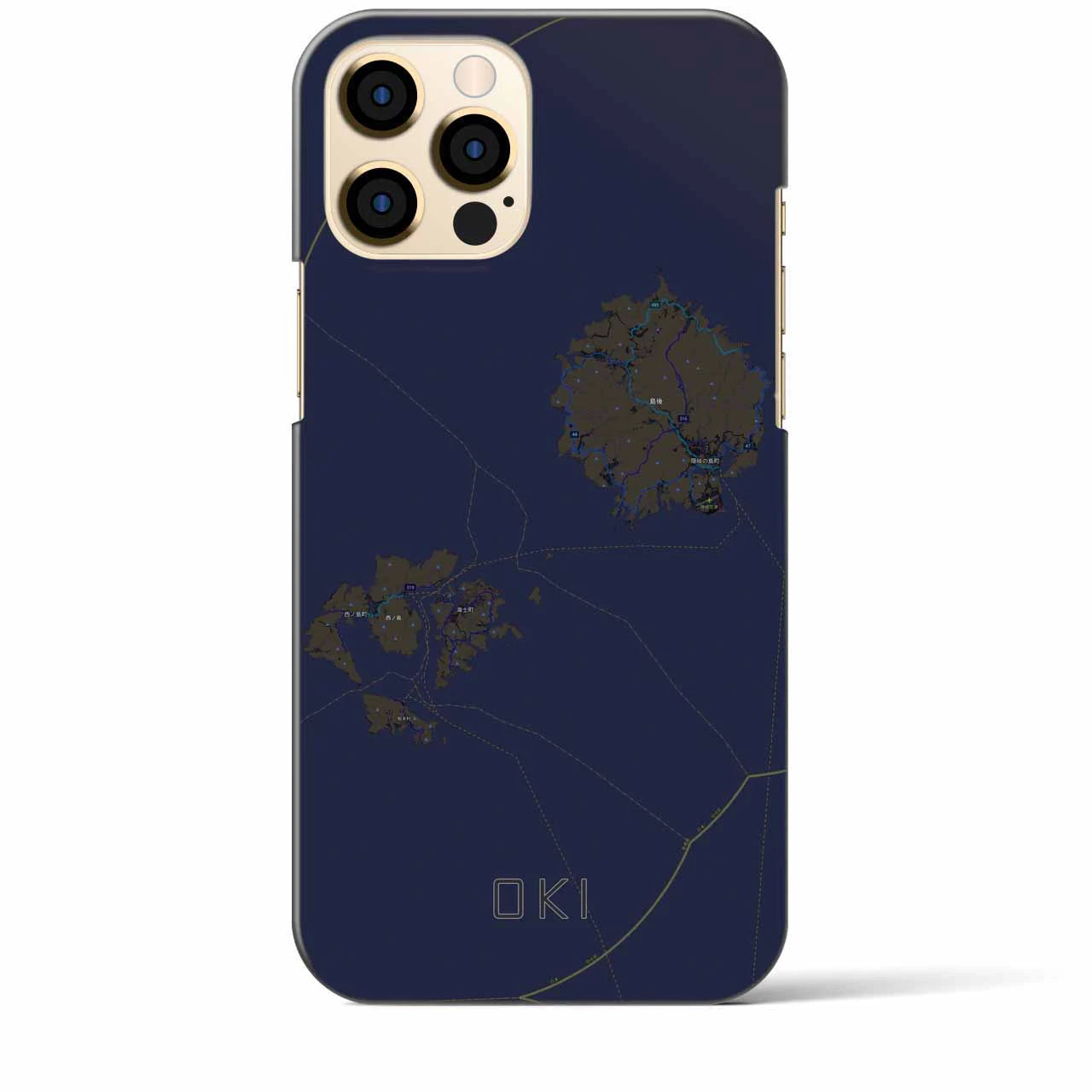 【隠岐(島根県)】地図柄iPhoneケース(バックカバータイプ)