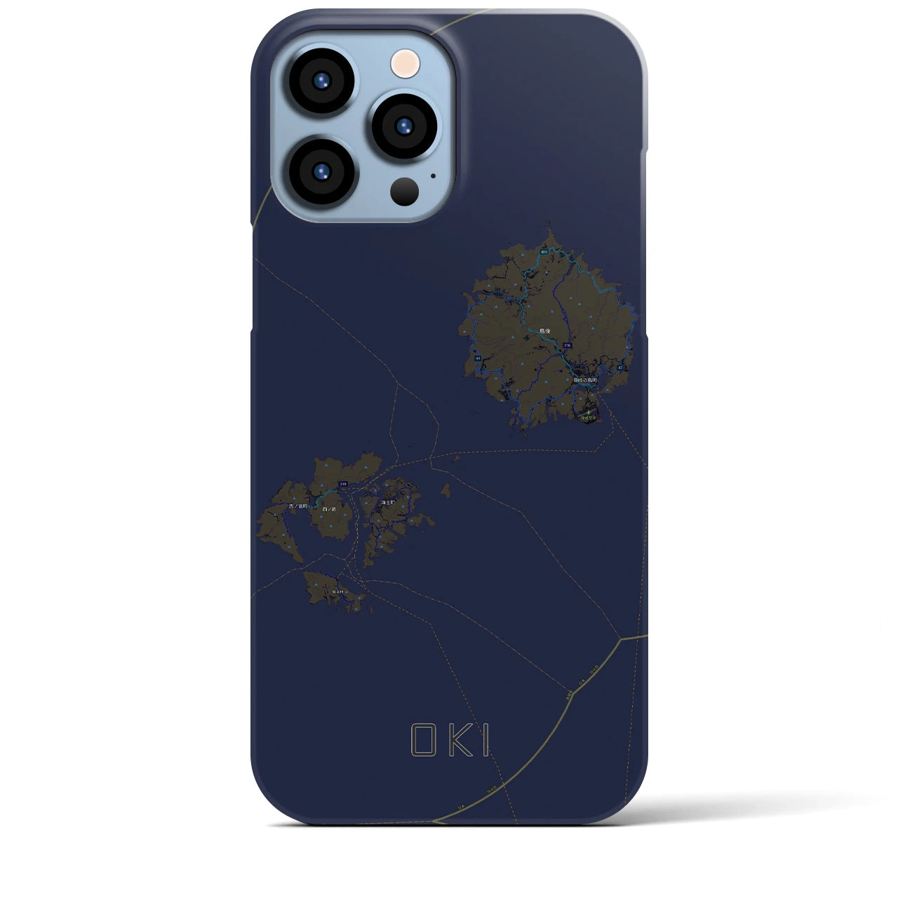 【隠岐(島根県)】地図柄iPhoneケース(バックカバータイプ)