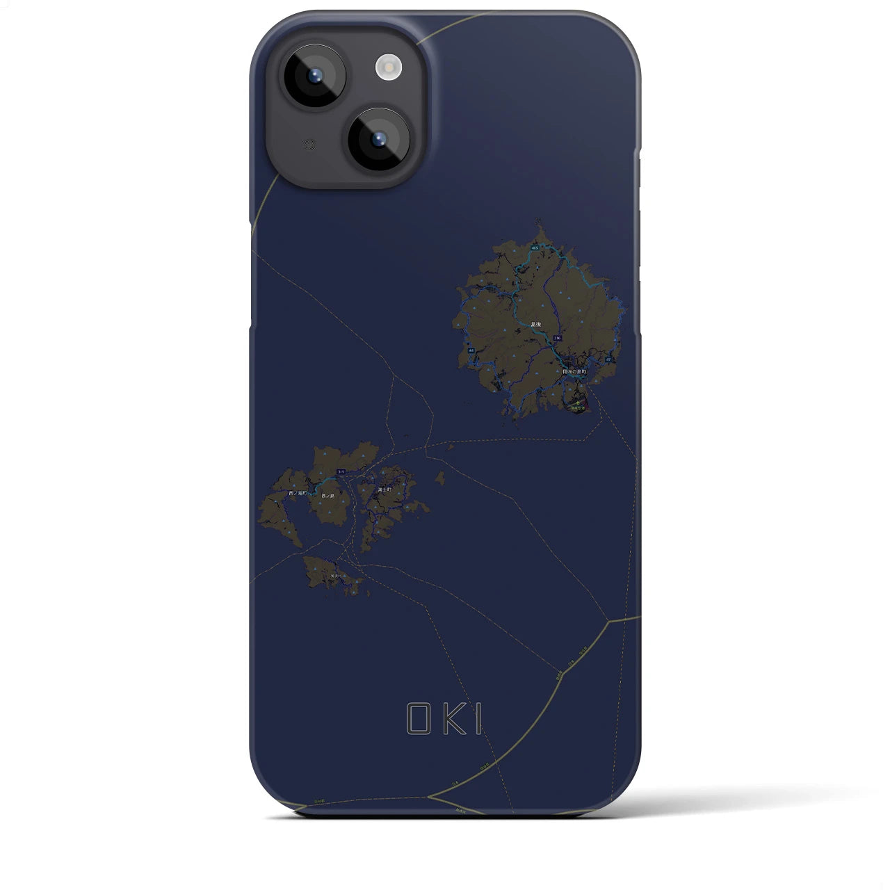 【隠岐(島根県)】地図柄iPhoneケース(バックカバータイプ)